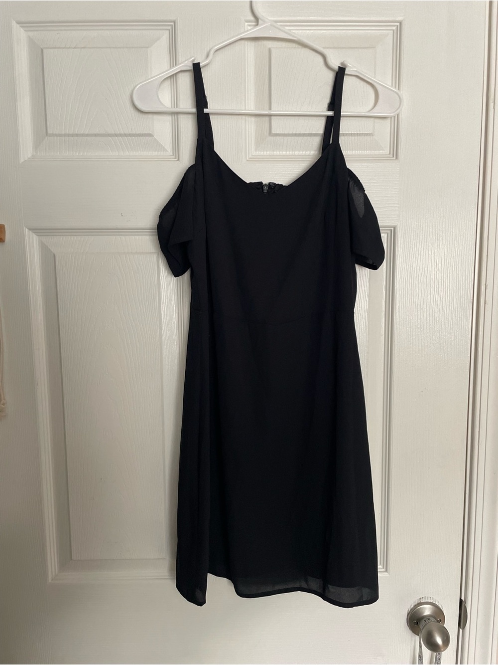 Express Women’s size 4 Black Cold-Shoulder Slip Dress